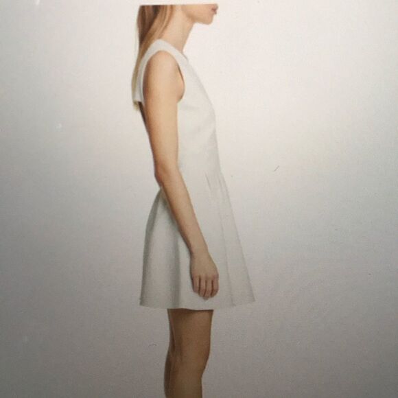 BA&SH “WILSON” CUTOUT FIT & FLARE  DRESS IN ECRU - Picture 5 of 10